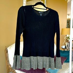 INC  sweater / top midnight navy, nearly black. Beautiful, chic, easy to wear
